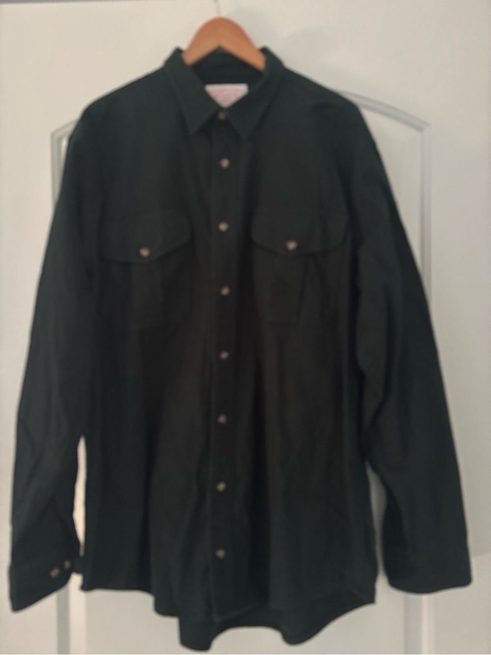 Filson Men's Alaskan Guide Heavyweight Cotton Flannel Work Shirt, Hunter Green